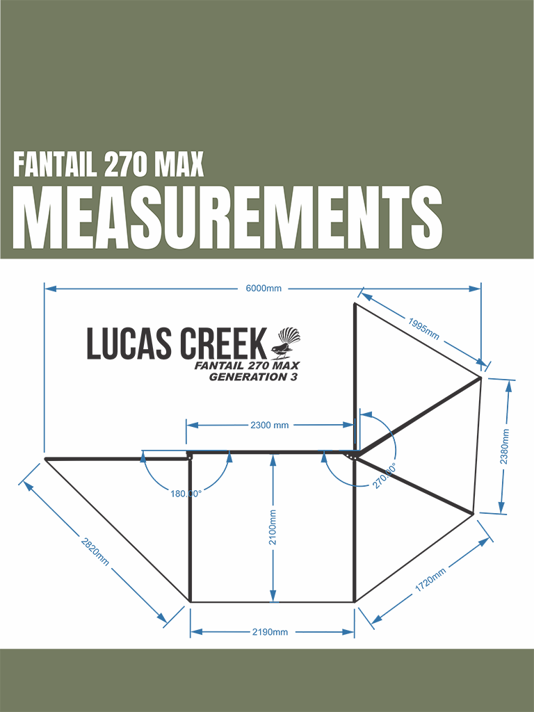 Lucas Creek Gen 3 Fantail 270 Max Awning