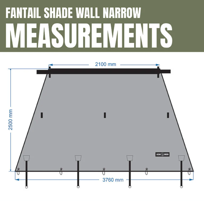 Fantail Awning Waterproof Shade Wall (Gen 3)
