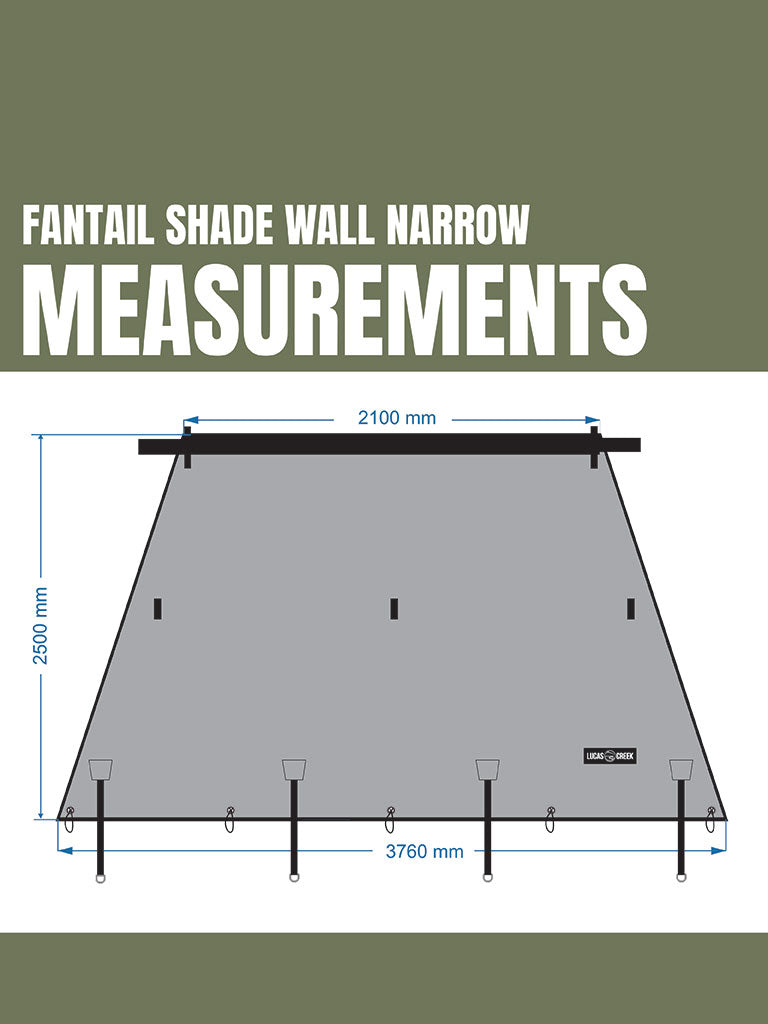 Lucas Creek Fantail Awning Waterproof Shade Wall (Gen 3 Awnings)