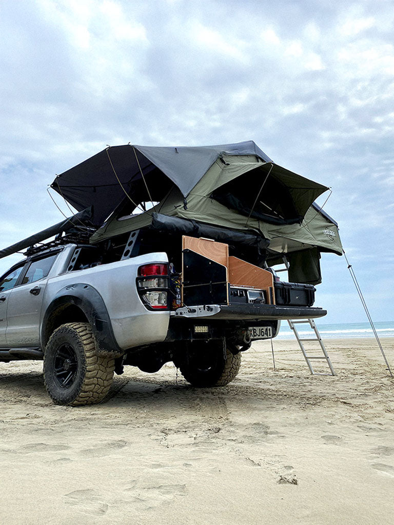 Lucas Creek Original Soft Shell Rooftop Tent NZ | Natural Green