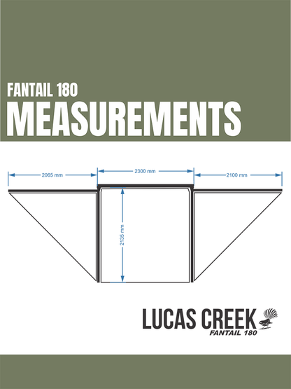 Lucas Creek Gen 3 Fantail 180 Awning