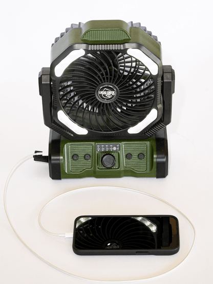 Lucas Creek 3-in-1 Camping Fan, Light with Power Bank
