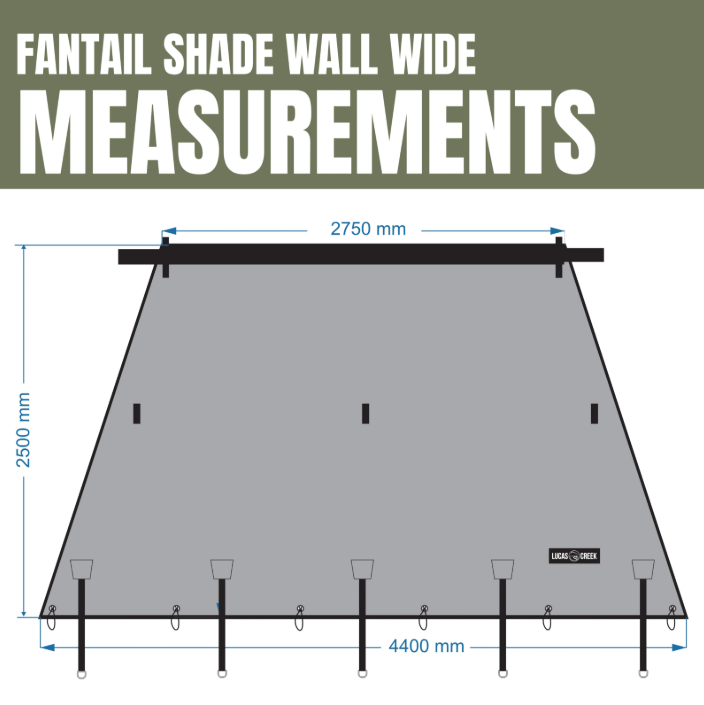 Fantail Awning Waterproof Shade Wall (Gen 3)